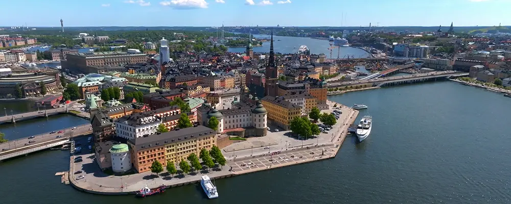 Flygbild över Stockholm