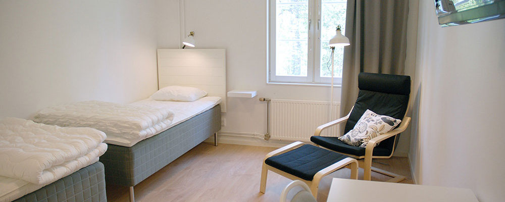 Såhär kan ditt rum se ut när du bor på Strömbäcks Folkhögskola under din UGL.